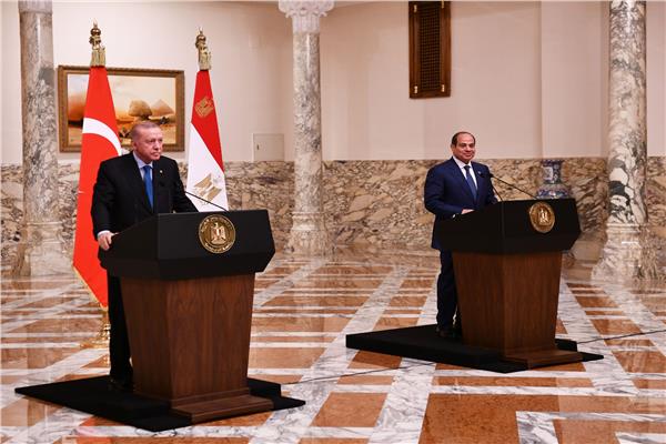 الرئيس عبدالفتاح السيسي والرئيس التركي رجب طيب أردوغان