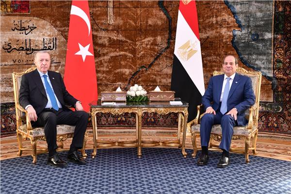 الرئيس السيسي خلال استقباله نظيره التركي