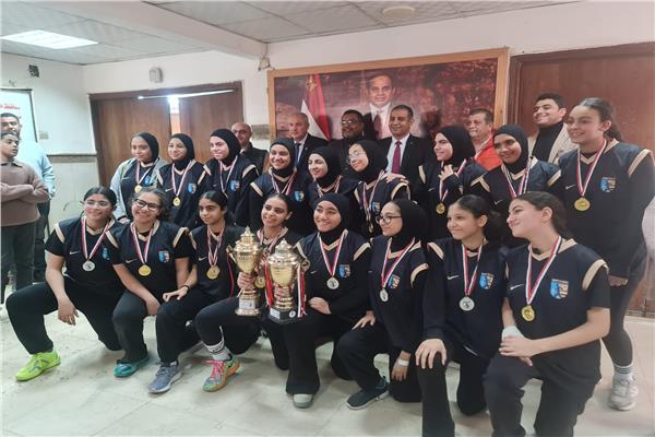 لاعبات كرة السلة بالمشروع القومي للموهبة والبطل الأوليمبي بالقليوبية