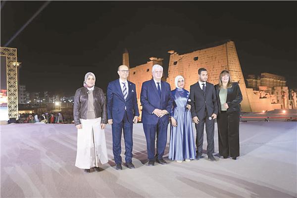 وزير التعليم العالى أثناء فاعليات مبادرة الحفل الختامى للنسخة الثانية من مبادرة «تمكين» بمعبد الأقصر