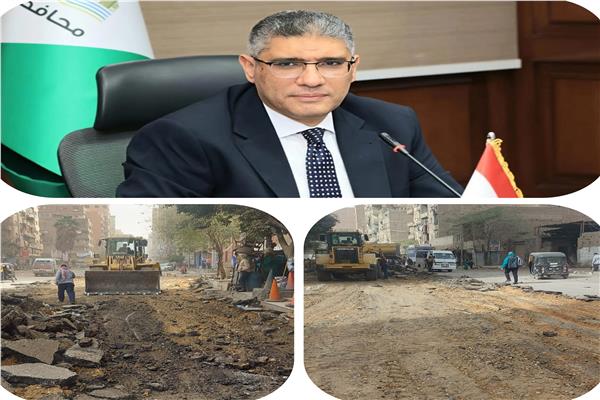 محافظ الجيزة يعلن بدء أعمال تطوير ورصف ورفع كفاءة شارع ناهيا بحي بولاق الدكرور