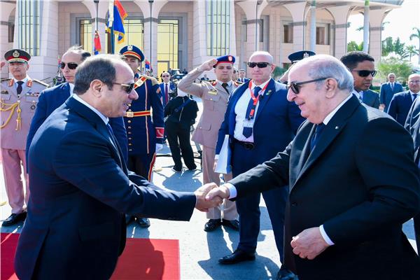 الرئيس عبدالفتاح السيسي، والرئيس الجزائري عبدالمجيد تبون