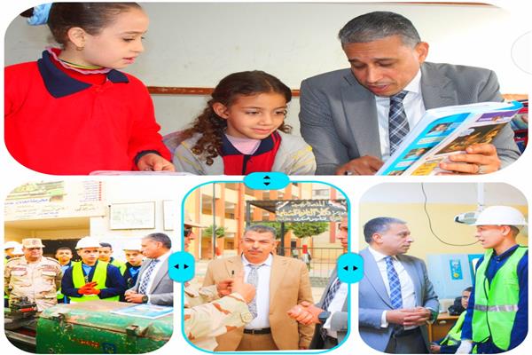 مدير تعليم الجيزة خلال الجولة