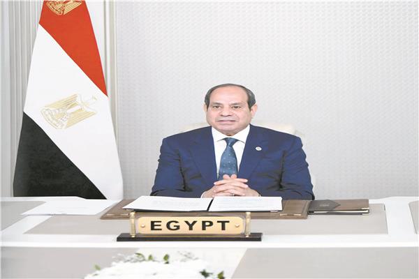 الرئيس عبد الفتاح السيسى يوجه كلمة إلى قمة «النيباد» من خلال تقنية الفيديو كونفرانس