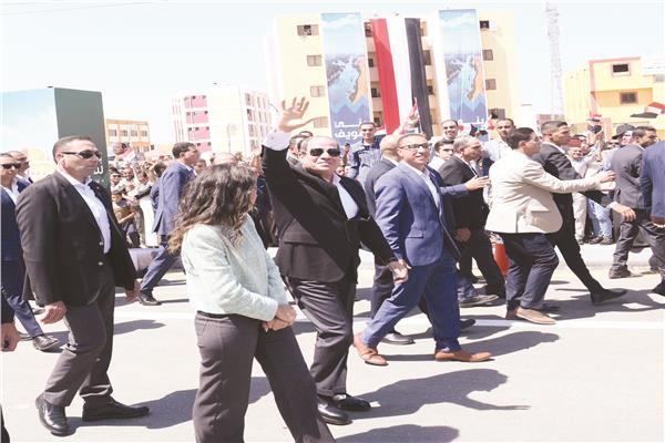 الرئيس عبد الفتاح السيسي في افتتاح عدد من مشروعات حياة كريمة ببني سويف