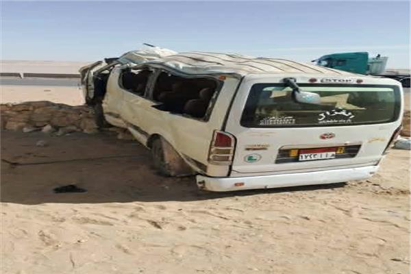 حادث ميكروباص بالمنيا 