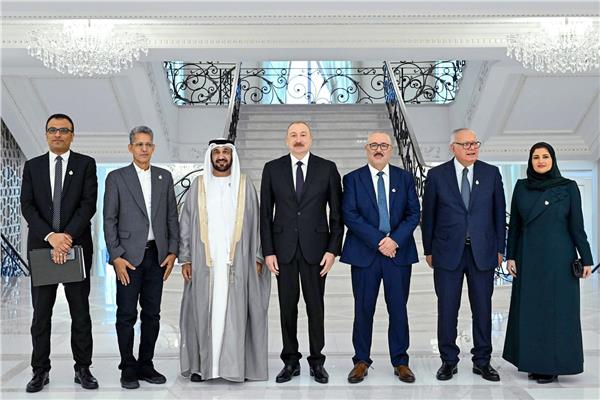 لقاء وفد البرلمان العربي مع رئيس أذربيجان