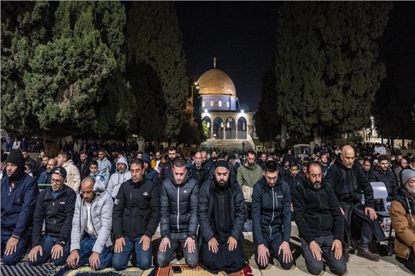 صلاة التراويح في المسجد الأقصى المبارك