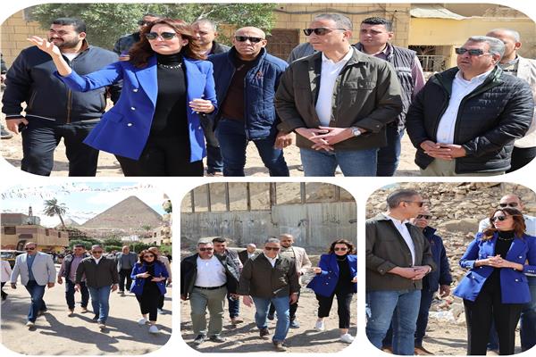محافظ الجيزة يتفقد منطقة نزلة السمان