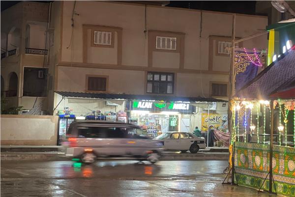 هطول أمطار متوسطة على مناطق شمال سيناء