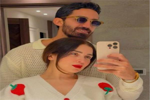 أحمد تيمور والفنانة مي عز الدين