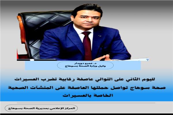 عمرو دويدار وكيل وزارة الصحة بسوهاج 
