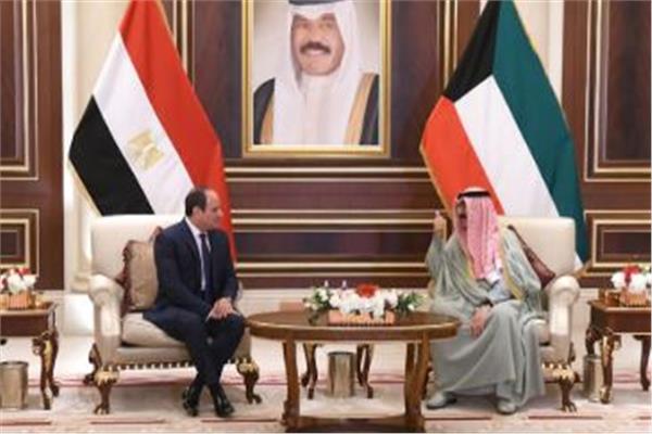 الرئيس عبد الفتاح السيسي وأمير دولة الكويت الشقيقة