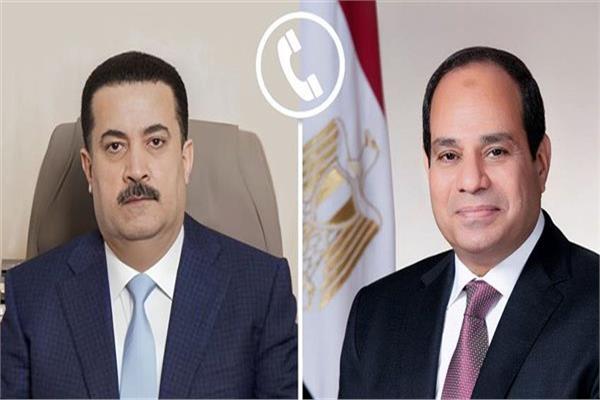 الرئيس السيسي ومحمد شياع السوداني رئيس وزراء العراق