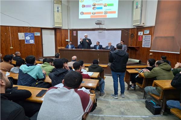 البحوث الإسلامية يواصل فعاليات  الأسبوع الدعوي التاسع عشر  بكلية الصيدلة