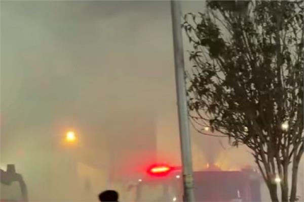 حريق أمام مقر النادي فرع مدينة نصر 