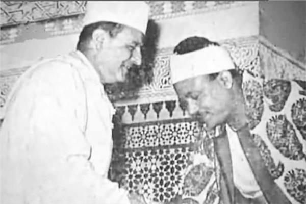 محمد الخامس ملك المغرب السابق والشيخ عبدالباسط