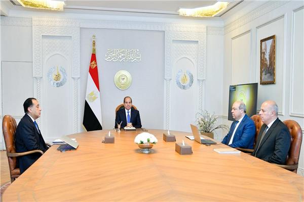 جانب من اجتماع السيد الرئيس مع رئيس الحكومة ووزير الطيران