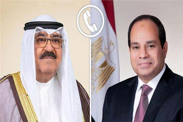 الرئيس السيسي والشيخ مشعل الصباح أمير الكويت