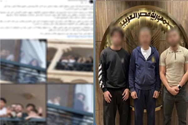 المتهمين بإلقاء أكياس مياه على المواطنين 