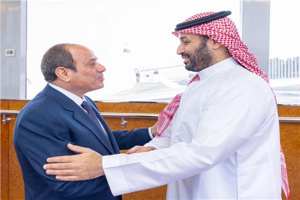 الرئيس عبد الفتاح السيسي والأمير محمد بن سلمان ولي العهد السعودي