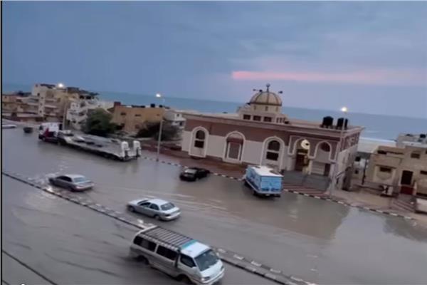 وصول المنخفض الجوي  الى مناطق شبه جزيرة سيناء 