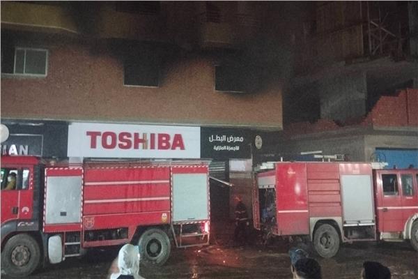 حريق في مصنع ملابس بشبرا الخيمة