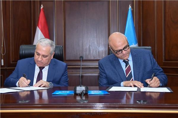 مراسم توقيع عقد اتفاق بين محافظة الإسكندرية والهيئة الوطنية للصحافة والمؤسسات الصحفية القومية