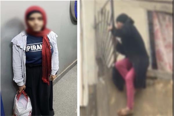 فتاة تحاول إلقاء نفسها من شرفة المنزل
