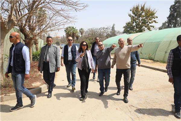 *وزيرة التنمية المحلية والبيئة تتفقد المشتل المركزي للوزارة