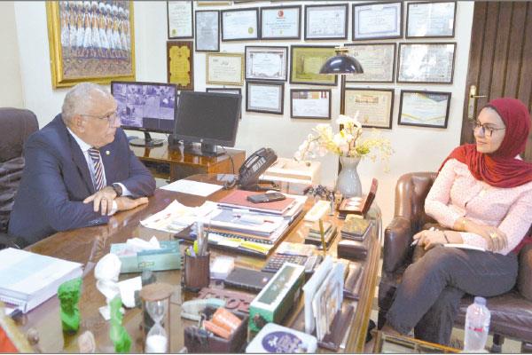 المهندس محمد أبو سعدة خلال حواره مع «الأخبار»
