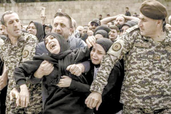 صدمة وحزن فى تشييع شهداء فى لبنان