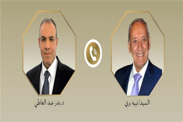 زير الخارجية بدر عبد العاطي، خلال اتصال هاتفي مع رئيس مجلس النواب اللبناني نبيه بري