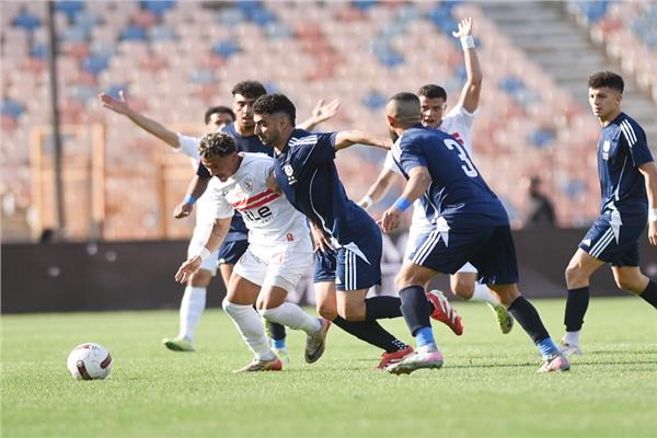 جانب من مباراة الزمالك وإنبي