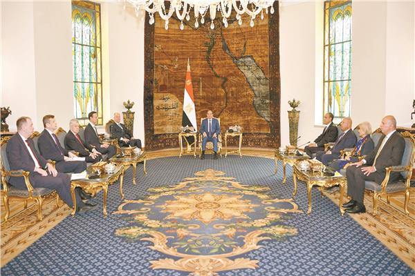 الرئيس عبدالفتاح السيسى خلال استقباله مساعد رئيس روسيا الاتحادية