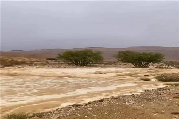 سيول خفيفة في وديان مناطق وسط سيناء 