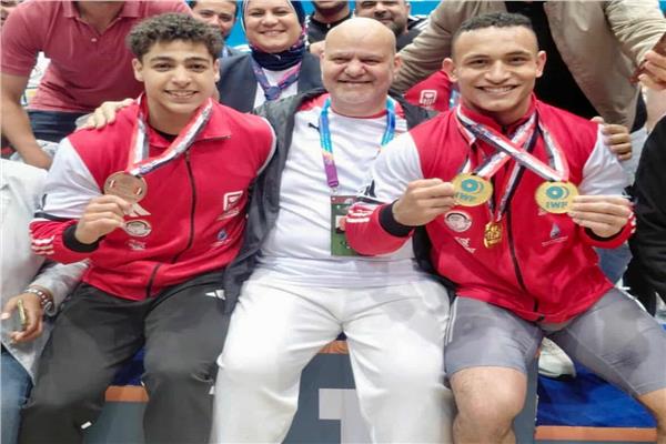 احتفالات في منتخب رفع الأثقال 