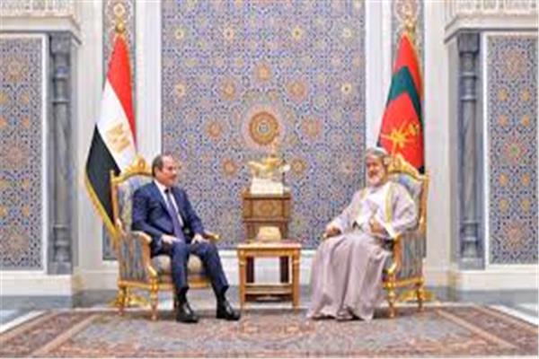 لرئيس عبد الفتاح السيسي و سلطان عمان هيثم بن طارق