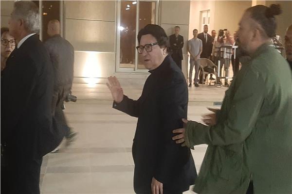 محمد الحلو في عزاء هاني شاكر بمسجد أبو شقة