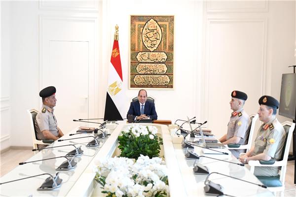 الرئيس السيسي خلال الاجتماع