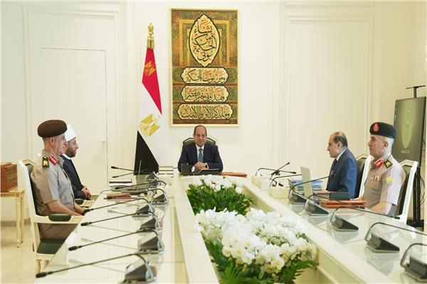 الرئيس السيسي خلال الاجتماع
