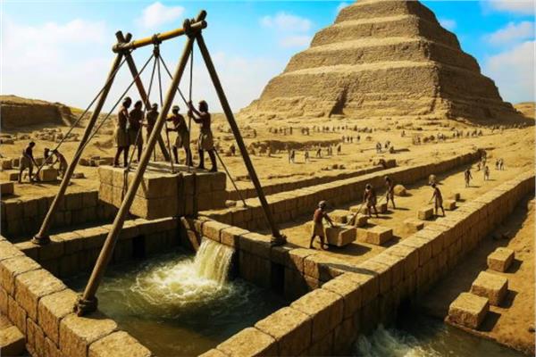 مراحل إنشاء الهرم المدرج قديمًا - ارشيفية