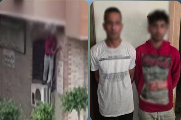 المتهمان بعد القبض عليهما