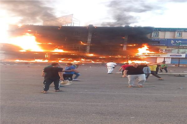 حريق مطعم العبور