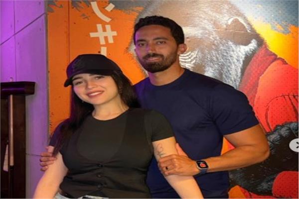 مي عز الدين وزوجها  أحمد تيمور