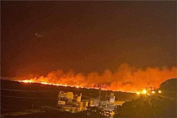 حريقا هائل في ميناء مانتا