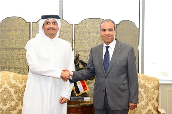 وزير الخارجية يستقبل رئيس مجلس الوزراء وزير خارجية قطر