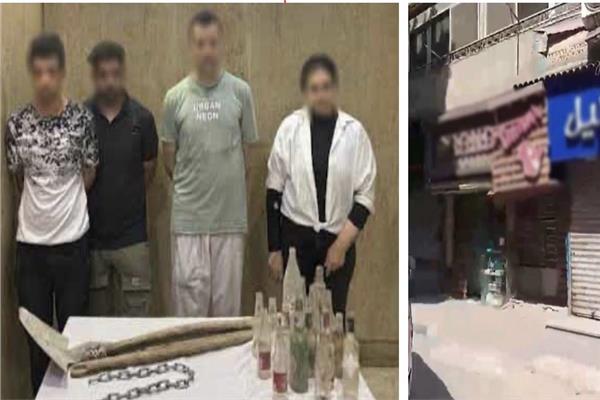 المتهمون بعد القبض عليهم