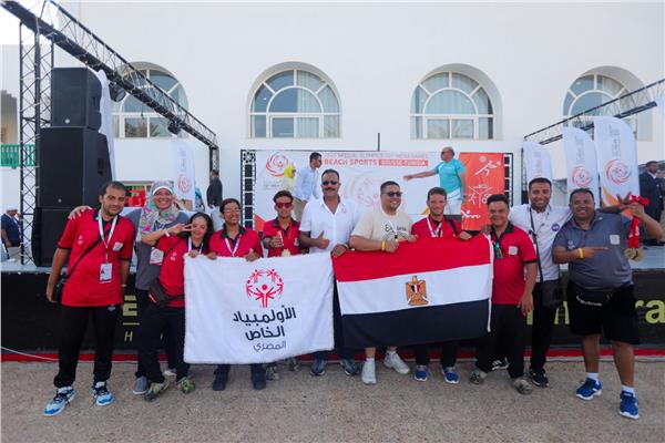 استقبال حافل لبعثة الأولمبياد الخاص المصري بمطار القاهرة