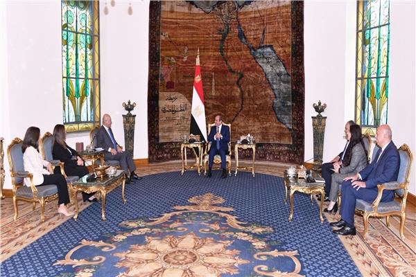 الرئيس عبد الفتاح السيسي خلال اللقاء